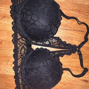 PINK Black lace bra